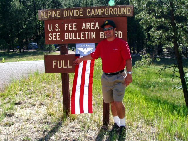 A full Alpine Divide Campground on the July Fourth weekend