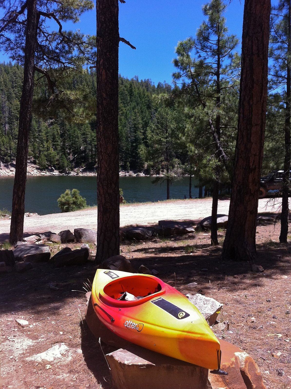Kayaking on Knoll Lake in 2011