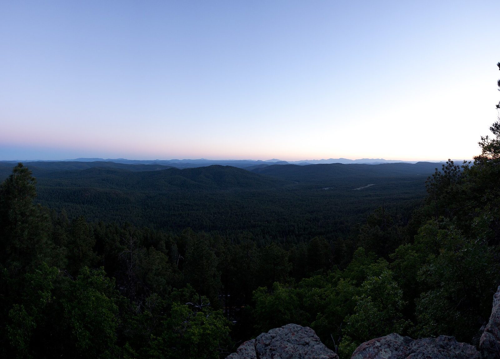 Sunset from the Mogollon Rim near Rim Campground, June 2010