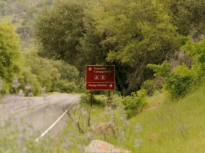 Potwisha Campground Directional Sign