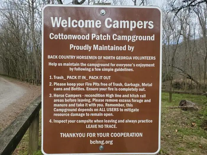 Proudly maintained by Volunteers from Back Country Horsemen of North Georgia, partner of the U.S. Forest Service