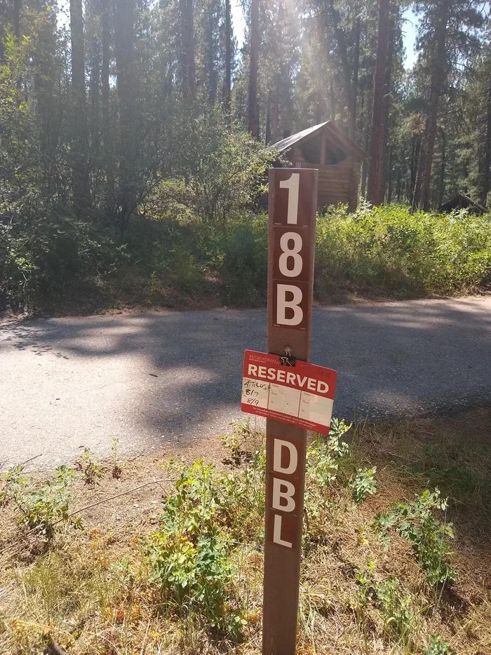Site 18B is a a double site with a paved driveway