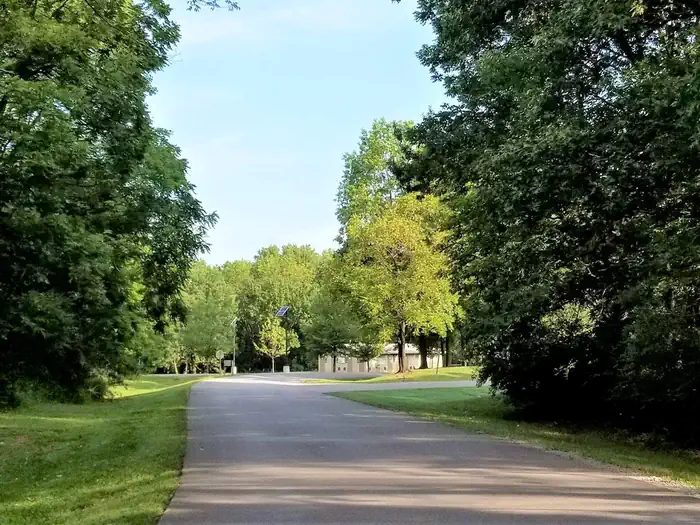 Roadway to main Comfort Station within Gun Creek Campground