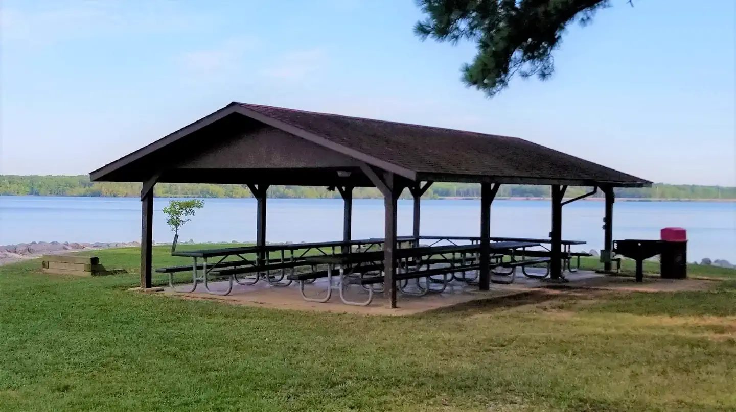 Shelter 10 located within the Gun Creek Day Use Area