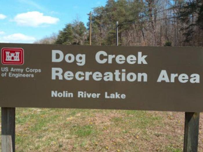 Dog Creek Entrance sign