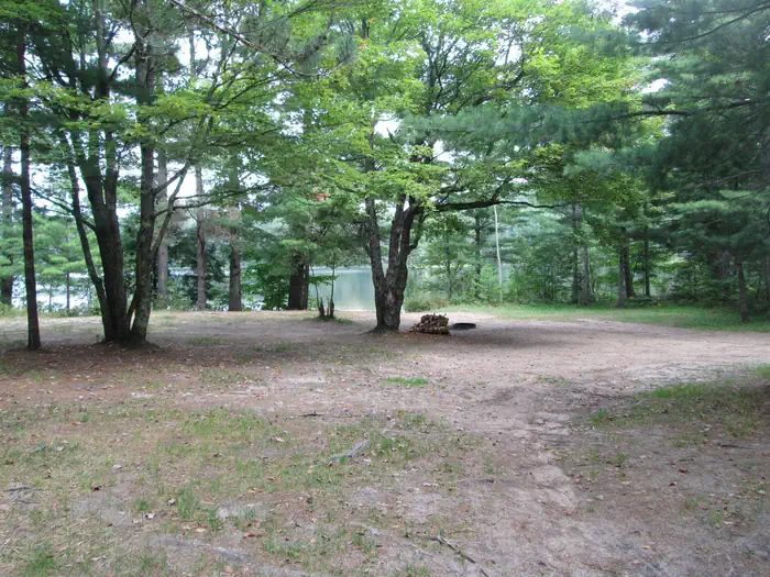 Campsite 2 located at Swan Lake on the Hiawatha National Forest