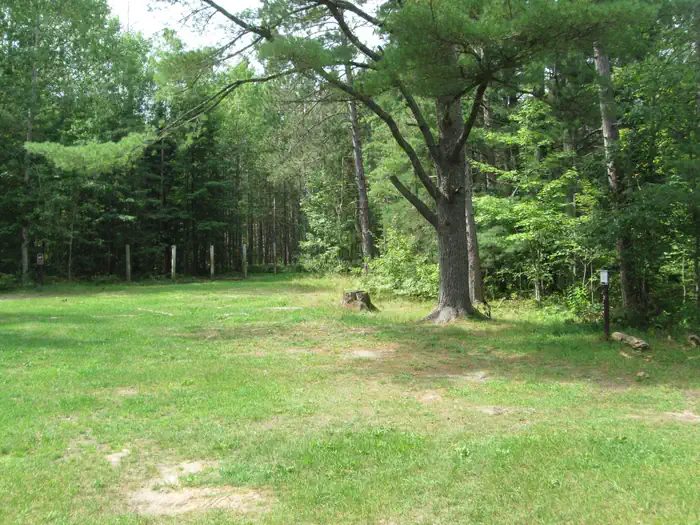 Campsite 3 located at Swan Lake on the Hiawatha National Forest