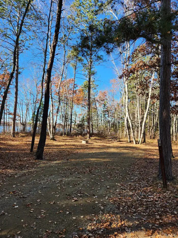 A campsite at Mabel Lake Campground
