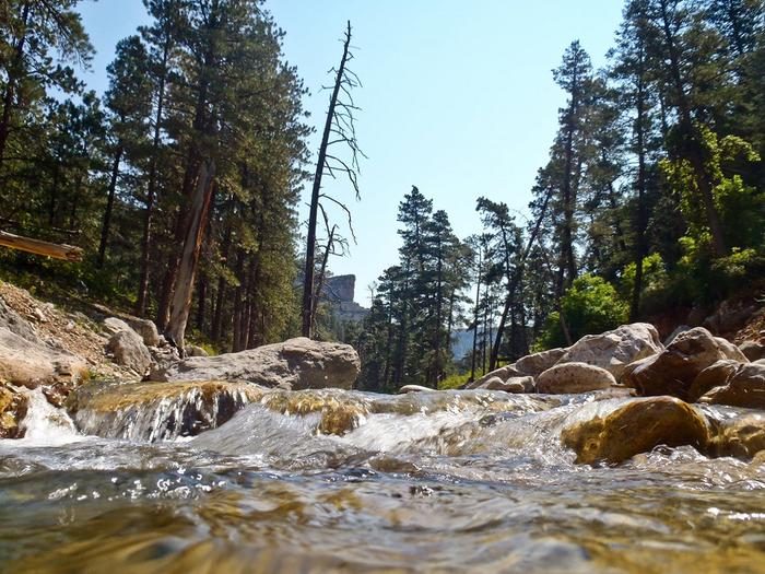 Beautiful stream flowing at the Black Canyon Campground