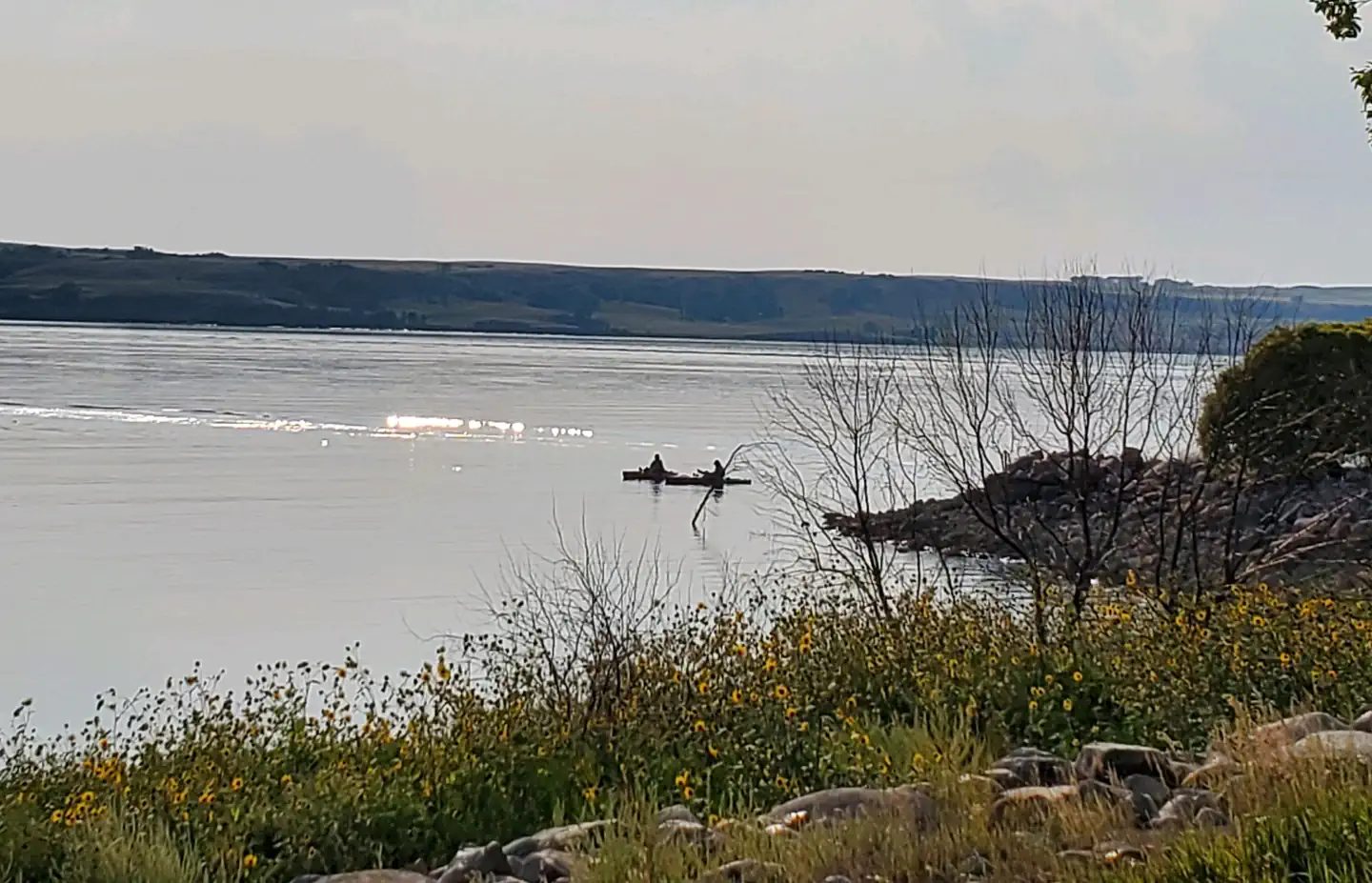 Two kayakers heading out from Beaver Creek Boat Ramp enjoying some quiet time on the water