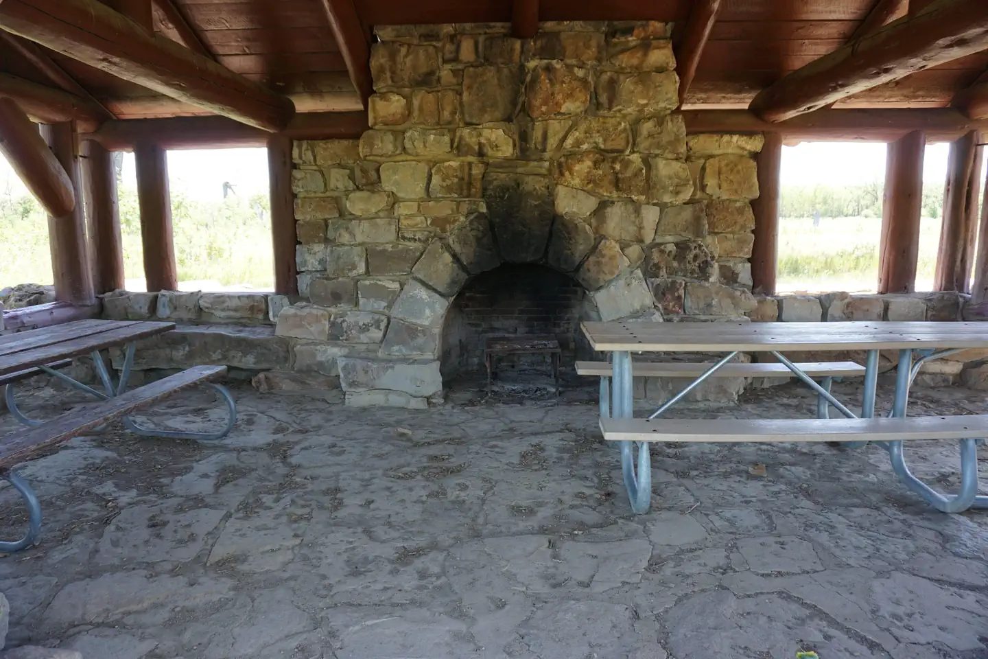 Covered shelter for the site