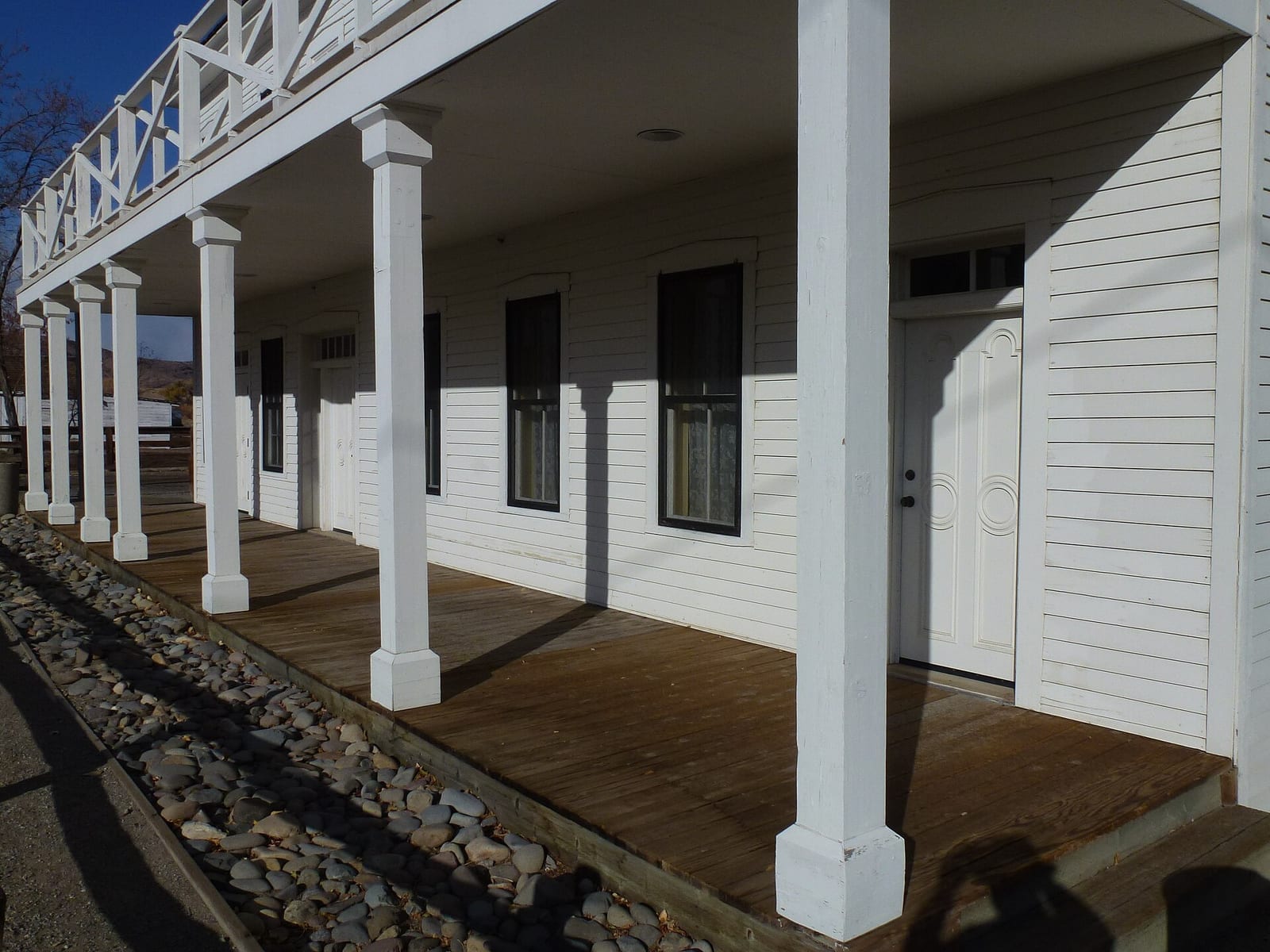 The porch of Buckland's Station, the 1870 ranch house and former stage stop in Fort Churchill State Historic Park