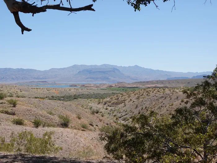 Amazing mountain and lake view from Las Vegas Bay Campground