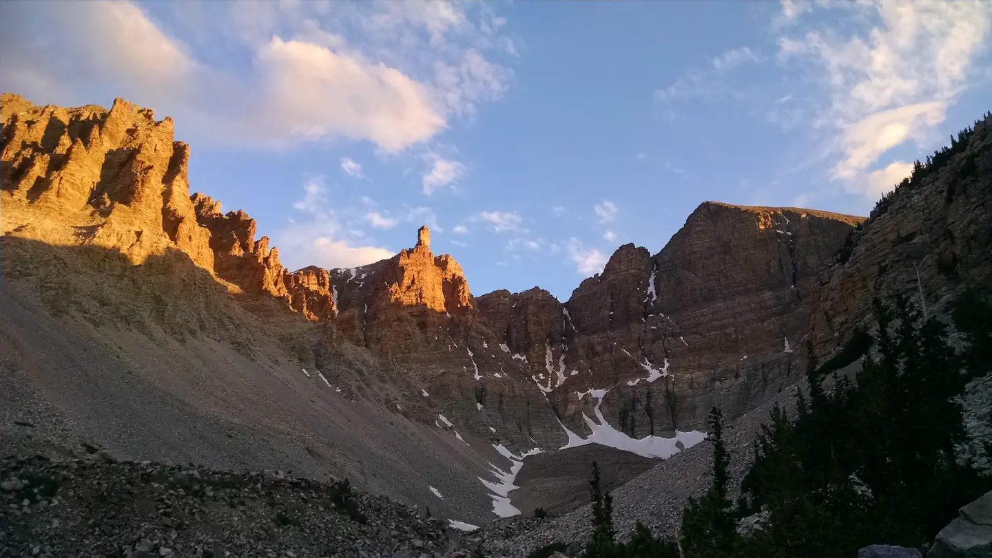 Wheeler Peak Glacial Cirque at Sunset