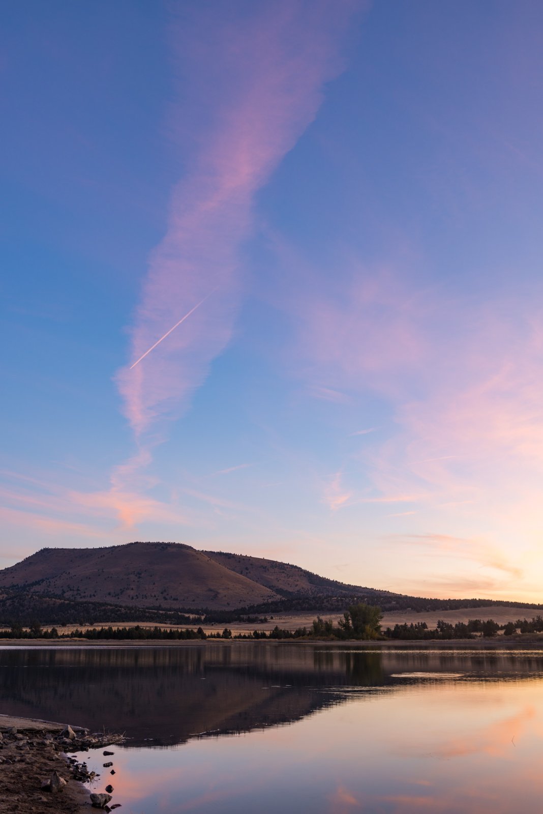 Sunset at Haystack Reservoir from the campground