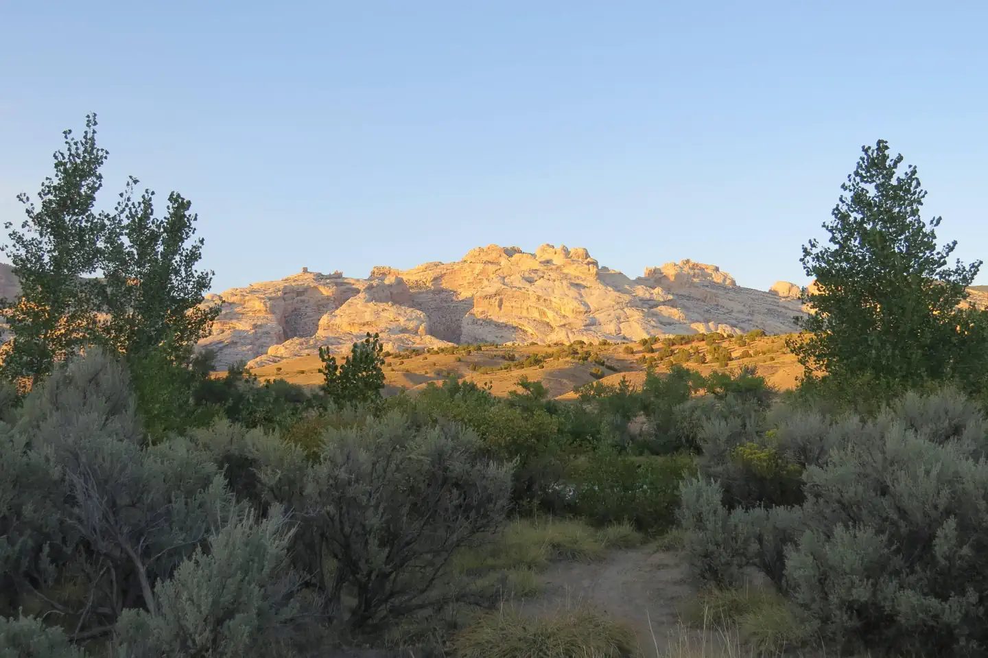 Split Mountain at sunset from A loop