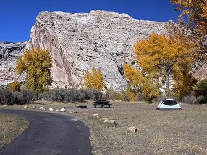 Tent at Split Mountain Campground