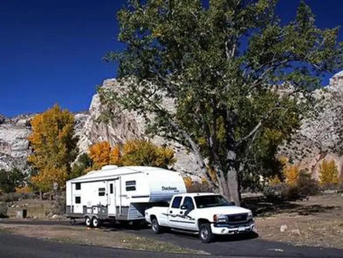 Large RV in Split Mountain Campground