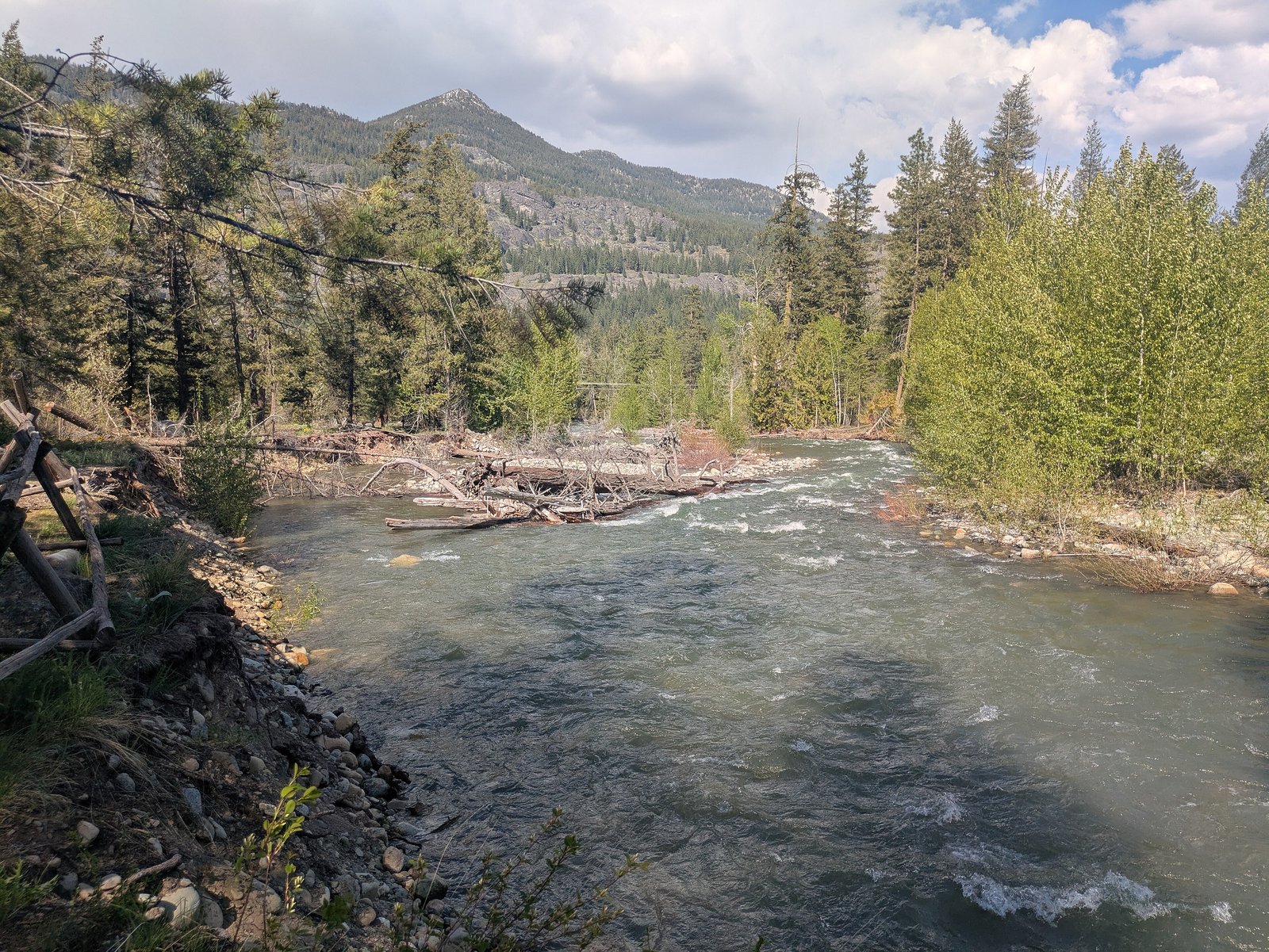 Early Winters Creek beside the campground in April