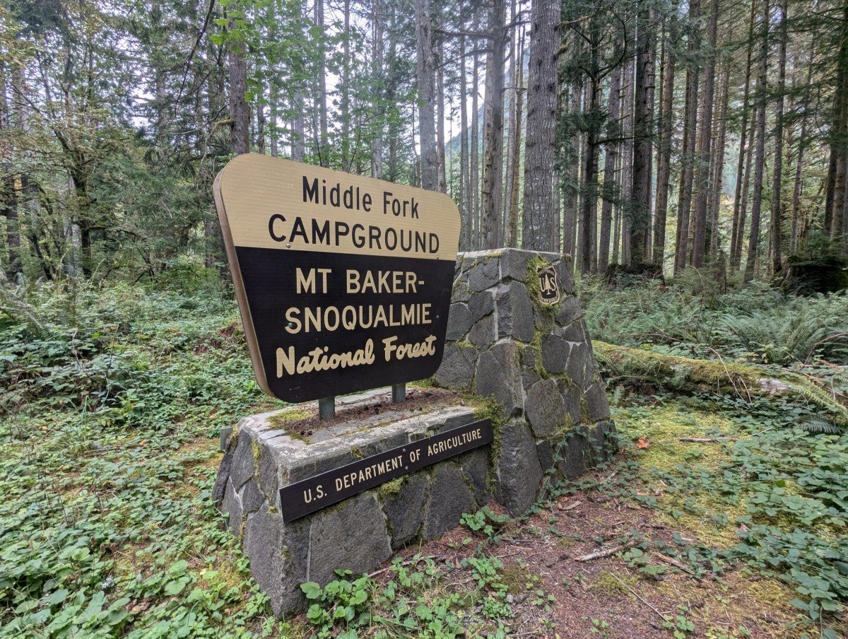Middle Fork Campground Sign