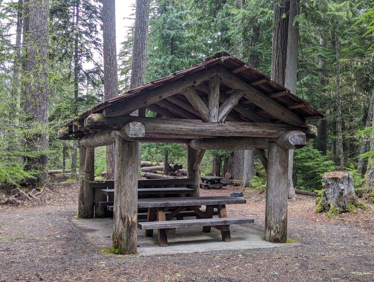 Picnic shelter at Silver Springs Campground