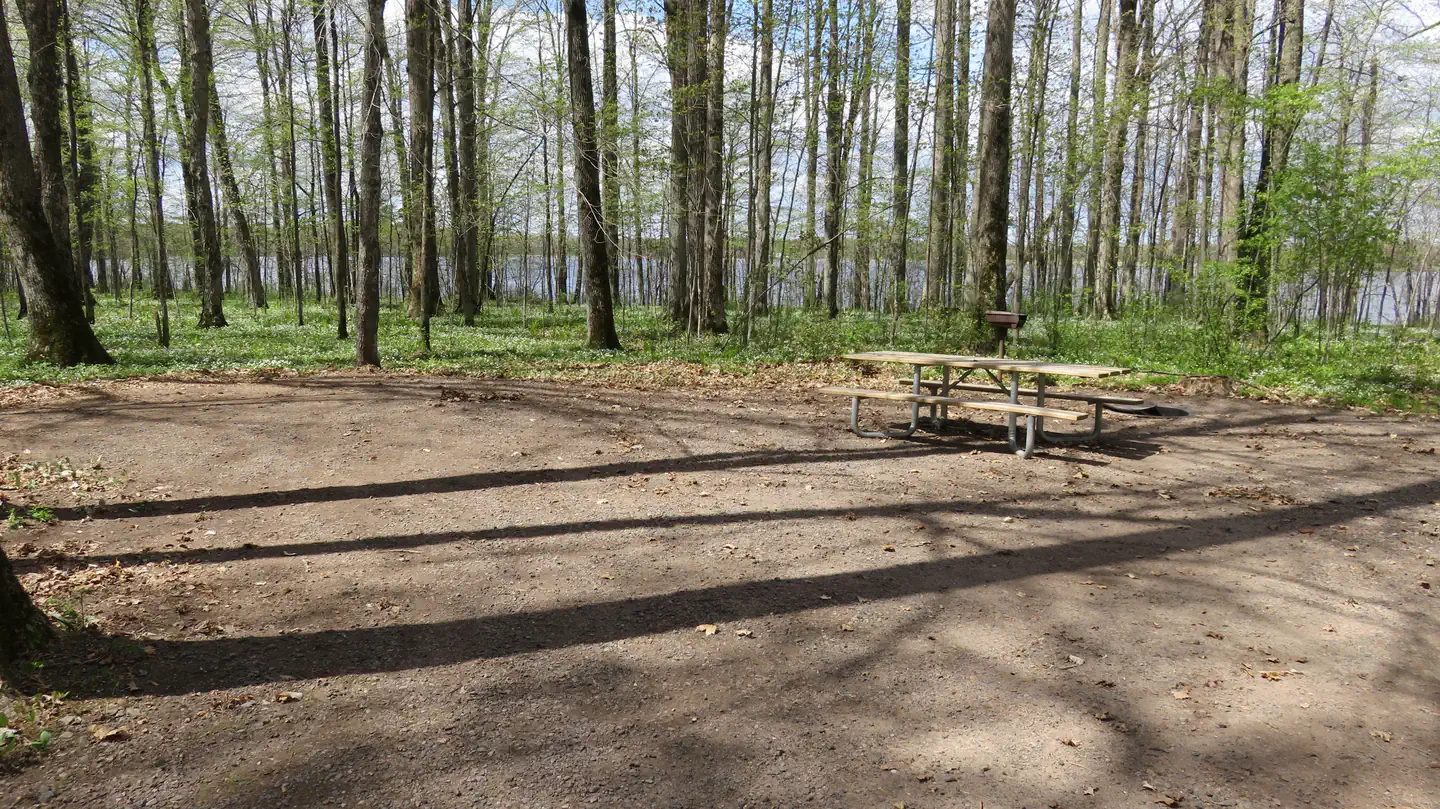 View of a campsite at the Chippewa campground