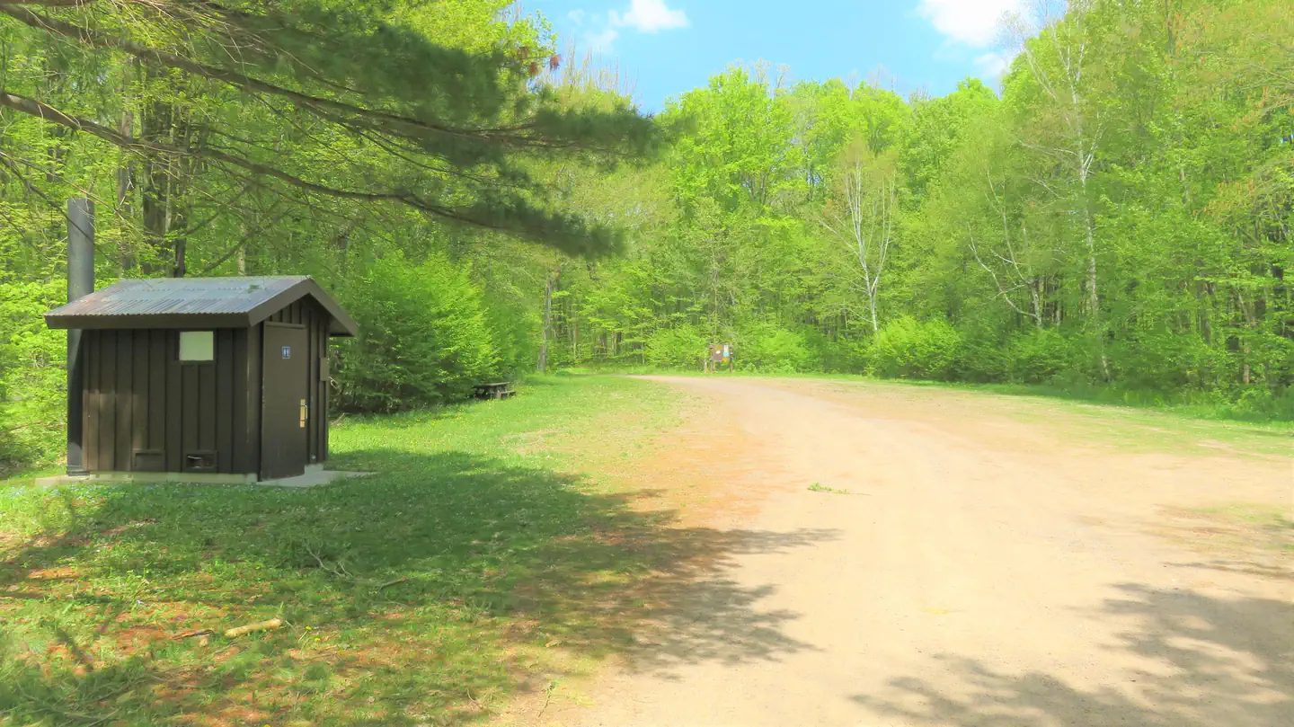 Parking lot for boat landing and ATV trailhead at the Chippew campground